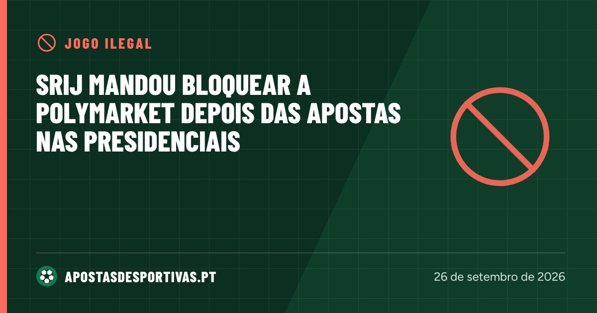SRIJ mandou bloquear a Polymarket depois das apostas nas presidenciais